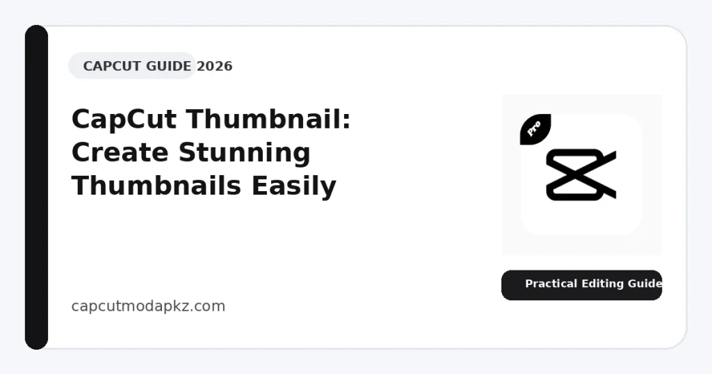 CapCut Thumbnail: Create Stunning Thumbnails Easily