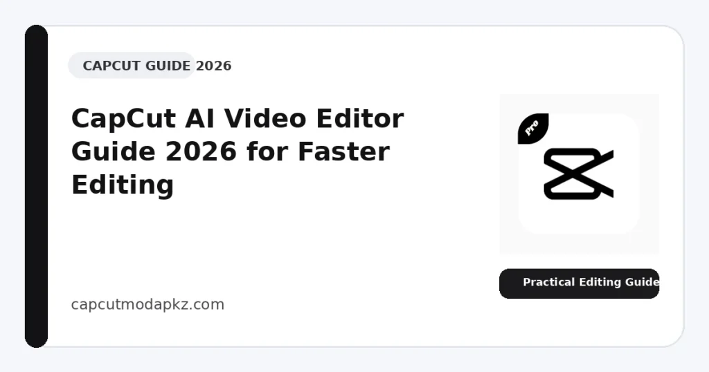 CapCut AI Video Editor Guide 2026 for Faster Editing
