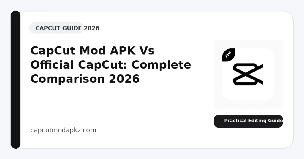 CapCut Mod APK Vs Official CapCut: Complete Comparison 2026