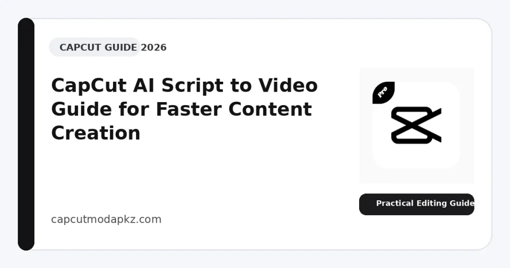CapCut AI Script to Video Guide for Faster Content Creation