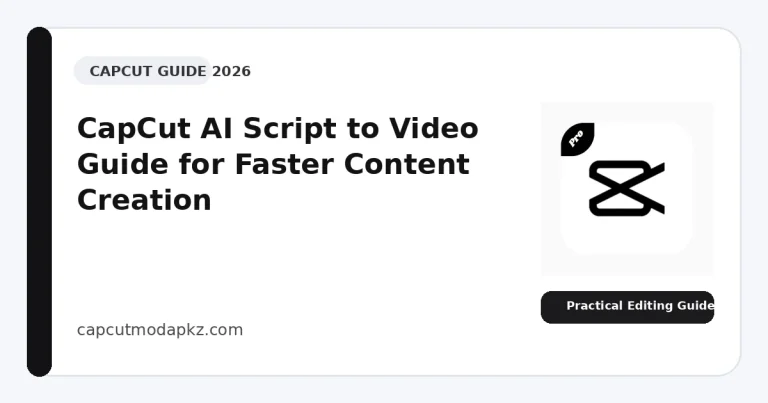 CapCut AI Script to Video Guide for Faster Content Creation