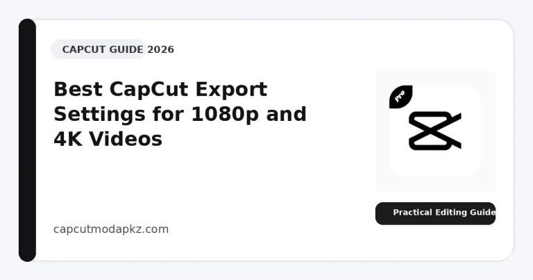 Best CapCut Export Settings for 1080p and 4K Videos