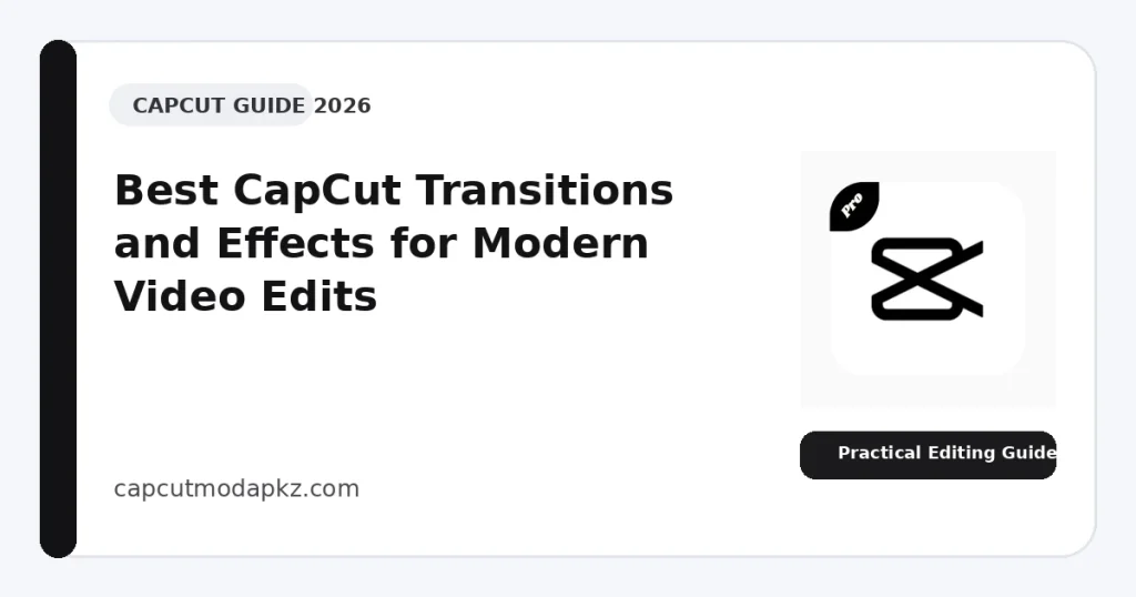 Best CapCut Transitions and Effects for Modern Video Edits