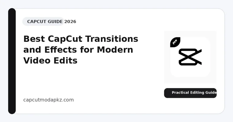 Best CapCut Transitions and Effects for Modern Video Edits